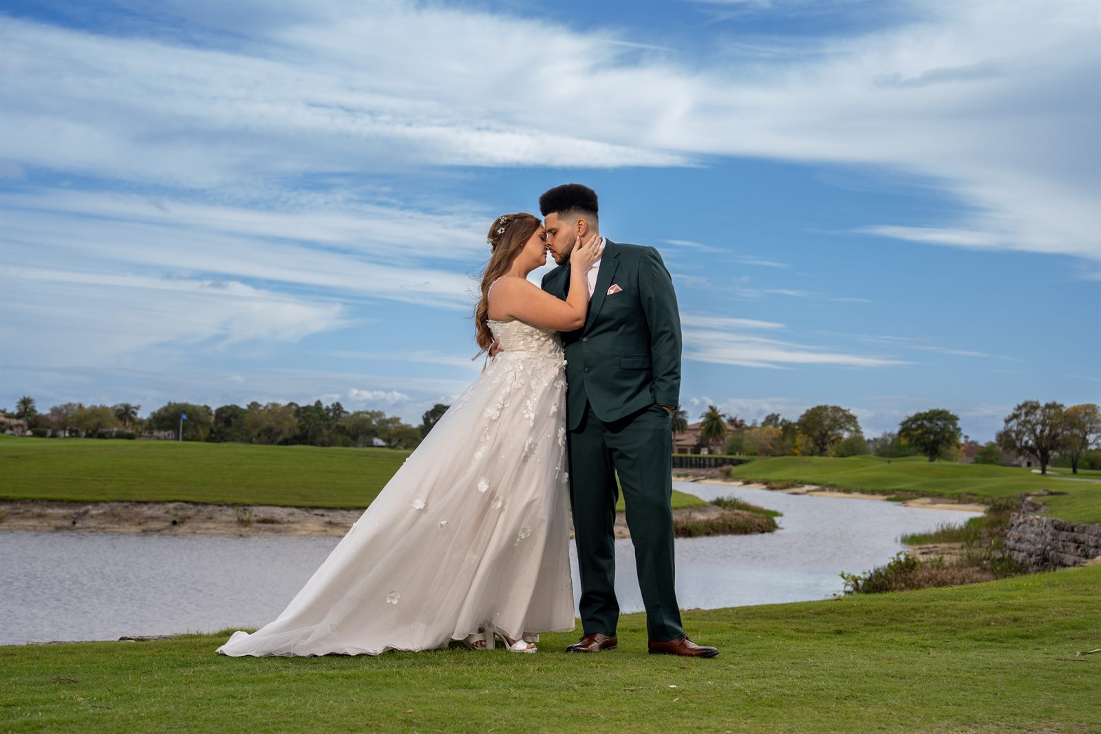 Tricolor wedding photo shown in the acrylic print preview